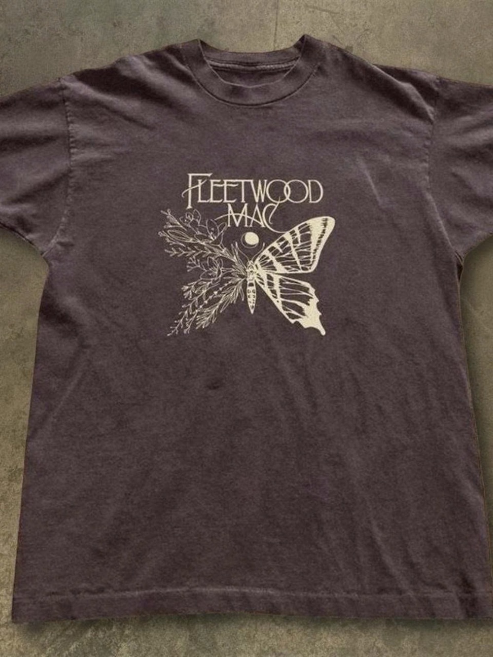 Gildan Black Fleetwood Mac Butterfly Graphic Tee